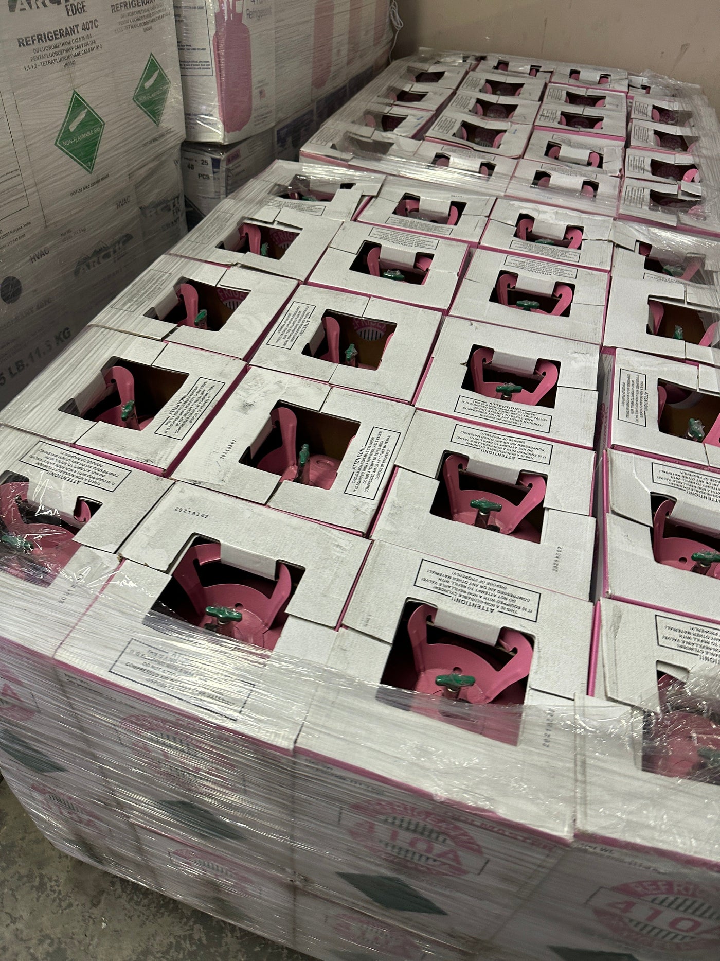 Full Pallet – 40 × 25lb R-410A Refrigerant, Free Freight