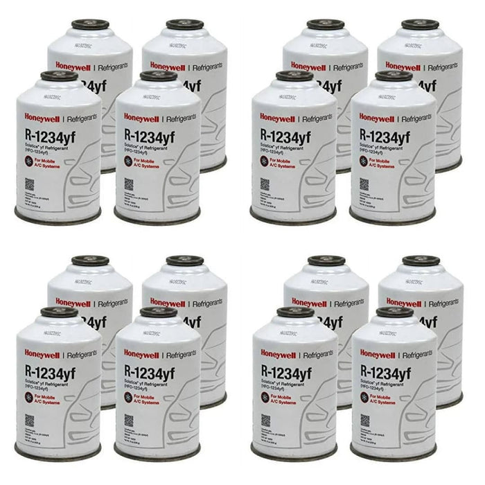 Honeywell R-1234yf Refrigerant – 16 Cans (8oz Each), Genuine – Made in USA