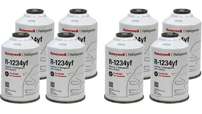 Honeywell R-1234yf Refrigerant – 8 Cans (8oz Each), Genuine – Made in USA